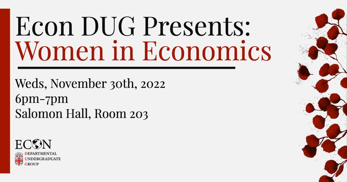 Econ DUG Presents: Women in Economics