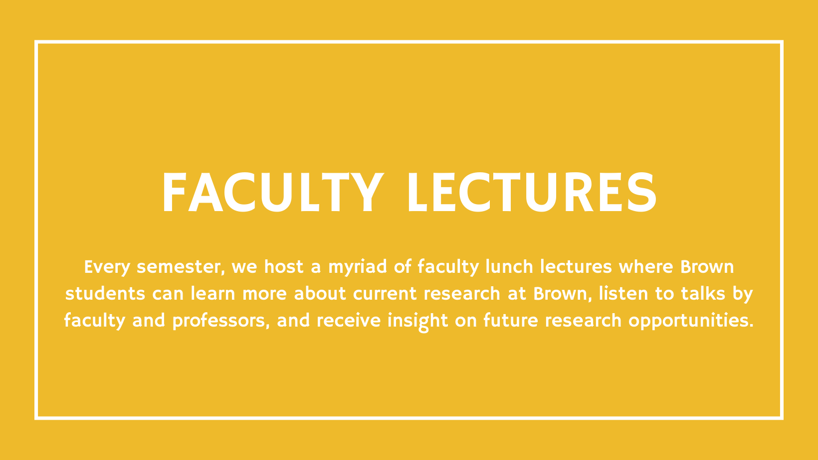 Faculty Lectures