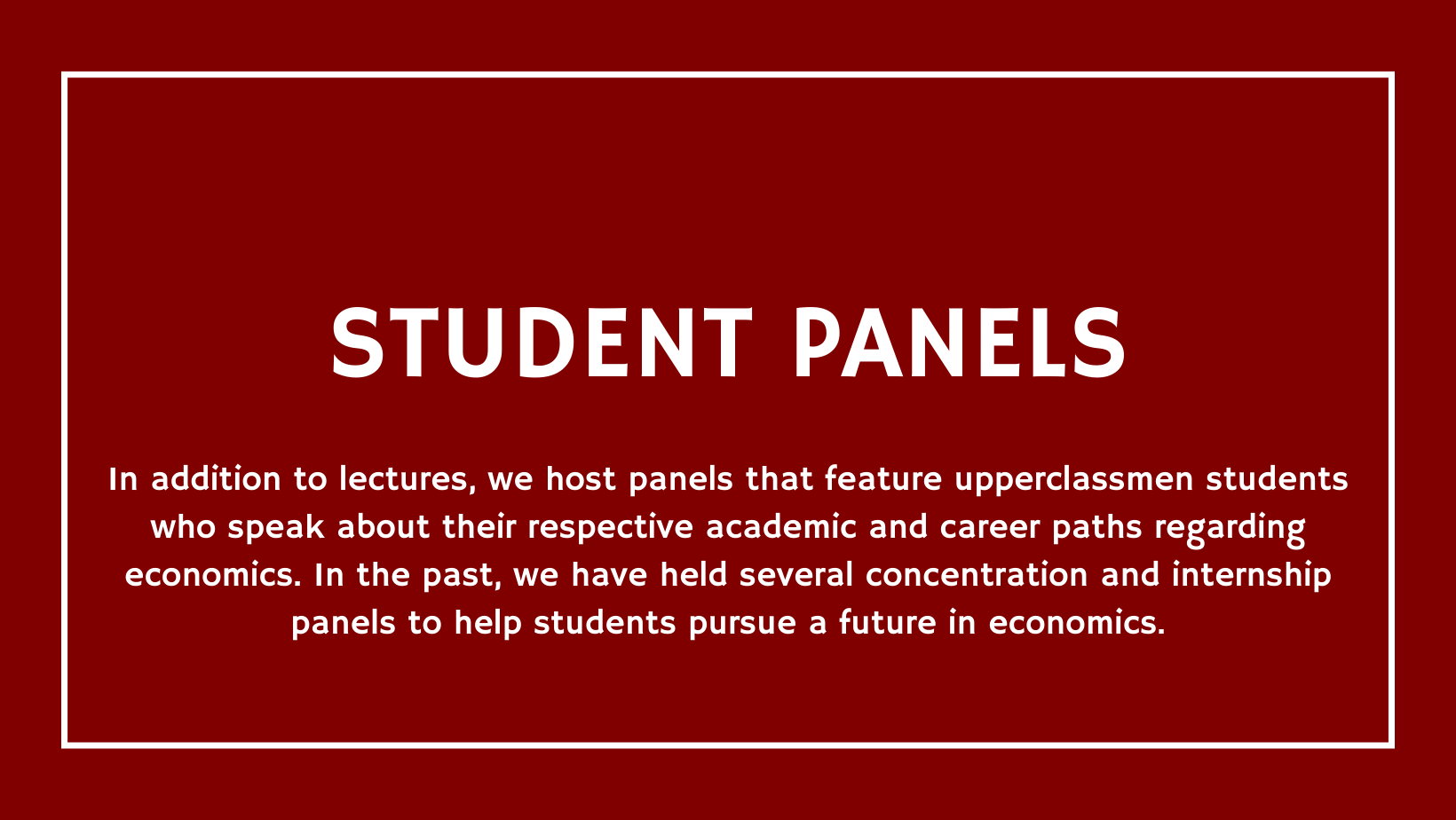 Student Panels